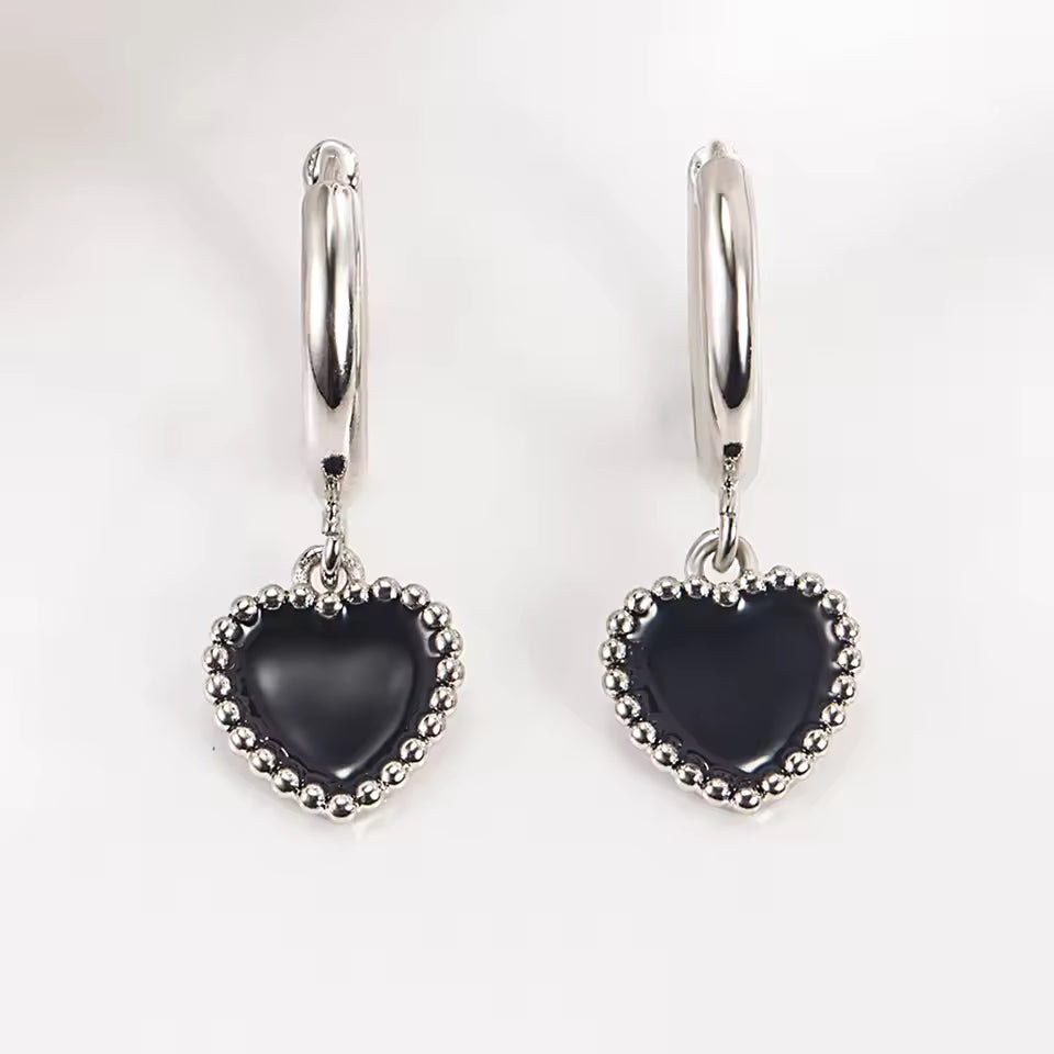 Boucles coeur noir