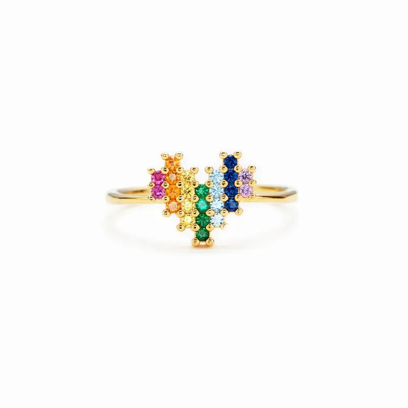 Bague Cœur Mosaïque
