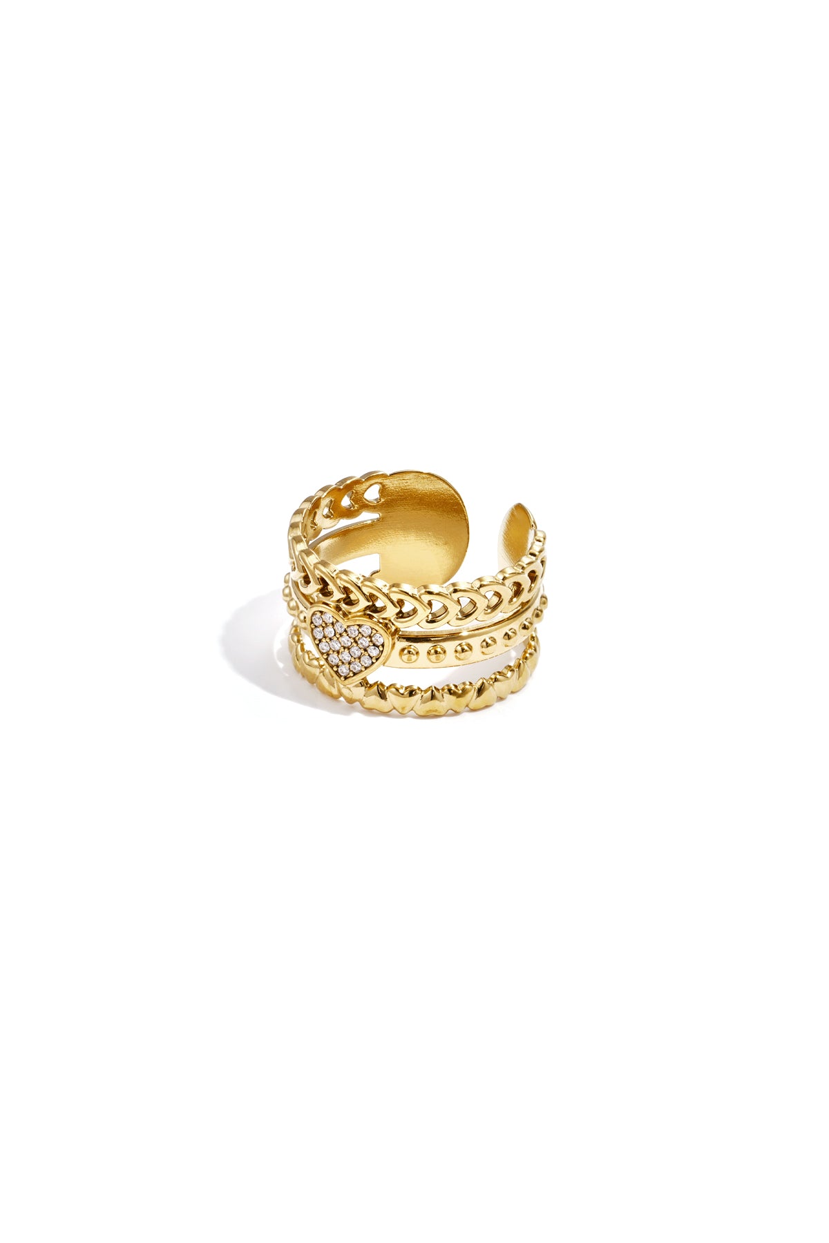 Bague imposante cœur