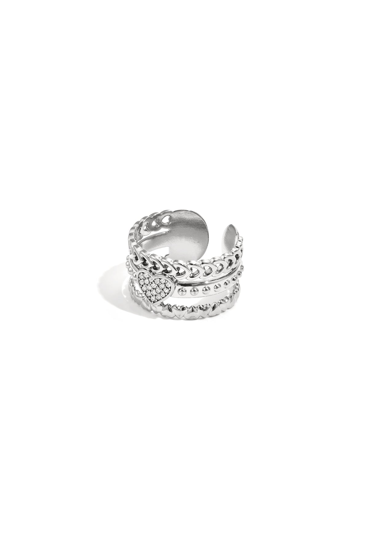 Bague imposante cœur