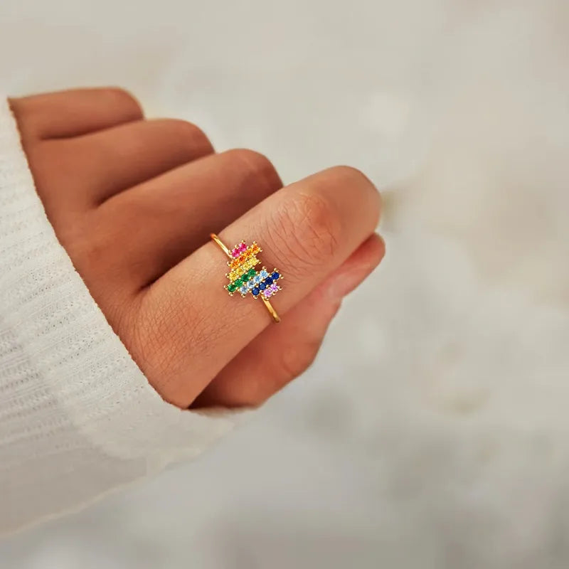 Bague Cœur Mosaïque